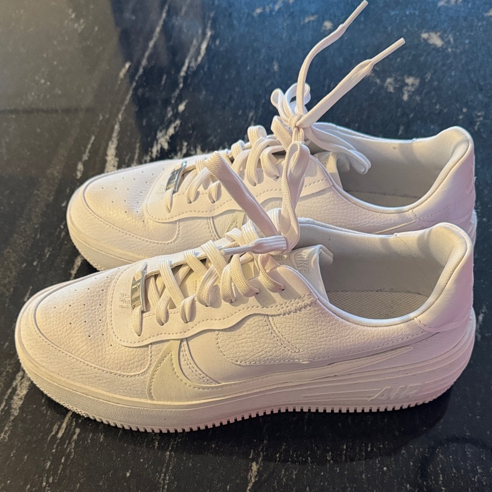 Nike AF Air Force 1s Women's All-White Sneakers